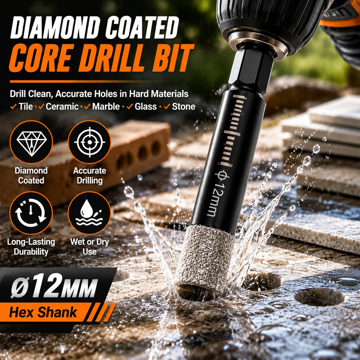 1/2/6 adet altıgen şaftlı kuru - Ceramic Tile Floor incelemesi ve fiyatı