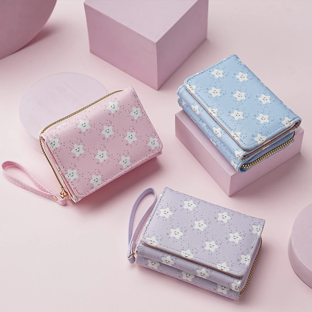 محفظة كرتونية ثلاثية الطي بدون حبل مع حزمة معرف متعددة البطاقات مضادة للمغناطيس