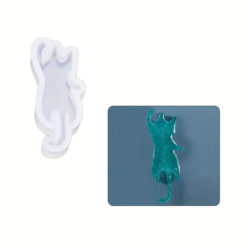 Cat Animal Style Silicone Cat Resin Mold Handmade Craft DIY Resin Charms Pendant Mold Jewelry Making