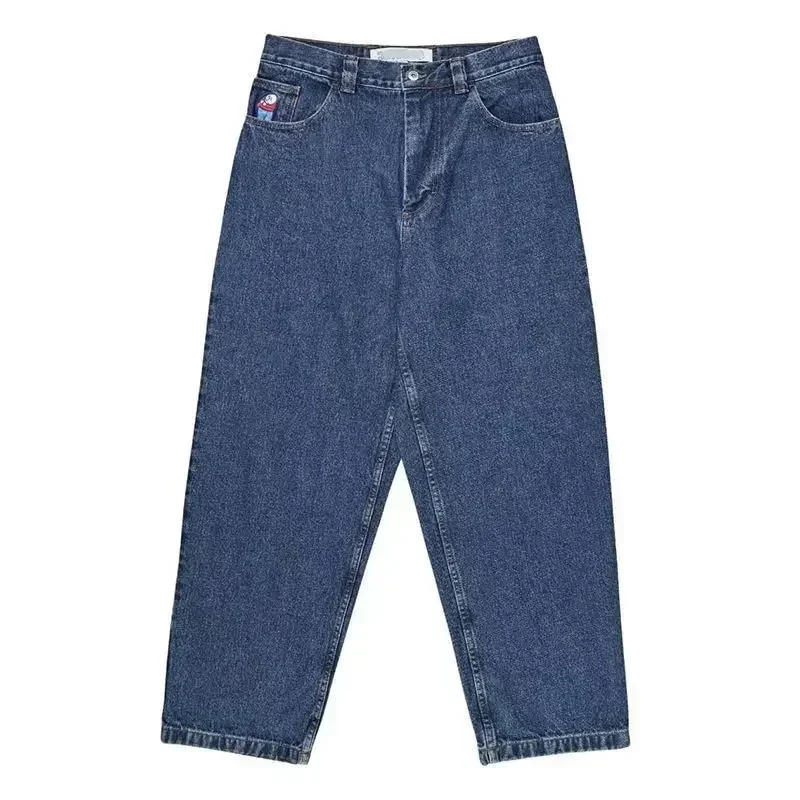 DAILOU-Jeans Bordados Denim para Homens e Mulheres, Calças Simples Carga, Streetwear, Jeans Baggy, Calças De Golfe, Lazer, Quente, Y2K