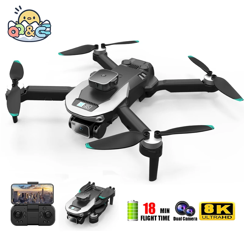 

RC Dron S150 8K Camera Drone Wifi Fpv Drones Quadcopter with Dual Cameras Brushless Motor Remote Control Helicopter Aircraft Toy