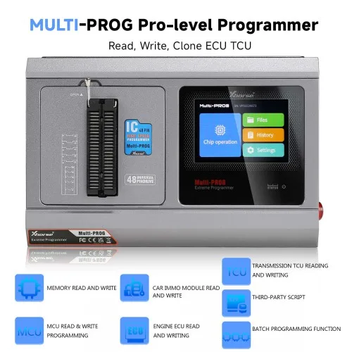 Xhorse MultiProg Multi-Prog Pro-level ECU TCU Programmer Read& write IMMO Eeprom dashboard Free MQB48 License Updat of VVDI Prog