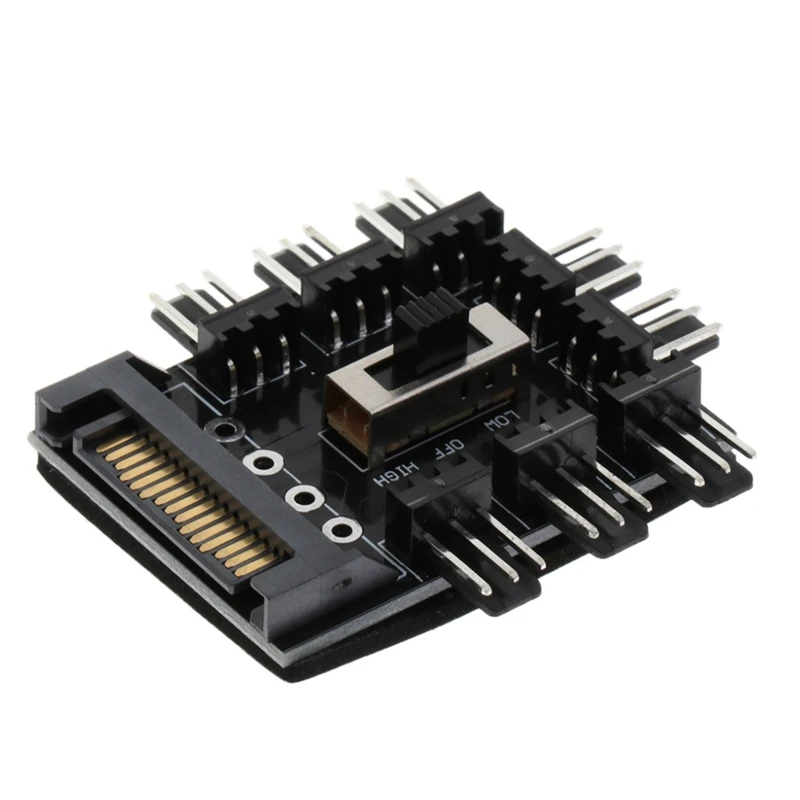 1 bis 8 Pin Lüfter Hub Sata PWM Molex Splitter PC Mining Kabel 12V 4-polig/Sata Adapter zweiteiliger Anzug für Sata und 4-polig