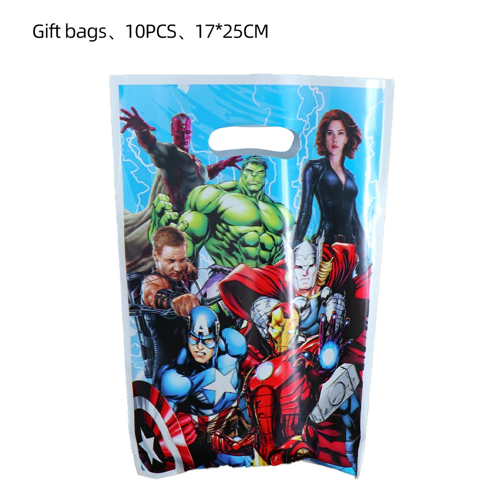 Super Hero Baby Shower Party Favor Gift Bags Hulk Iron Candy Bag Handle Gift Bags Superhero Themed Birthday Party Decoration