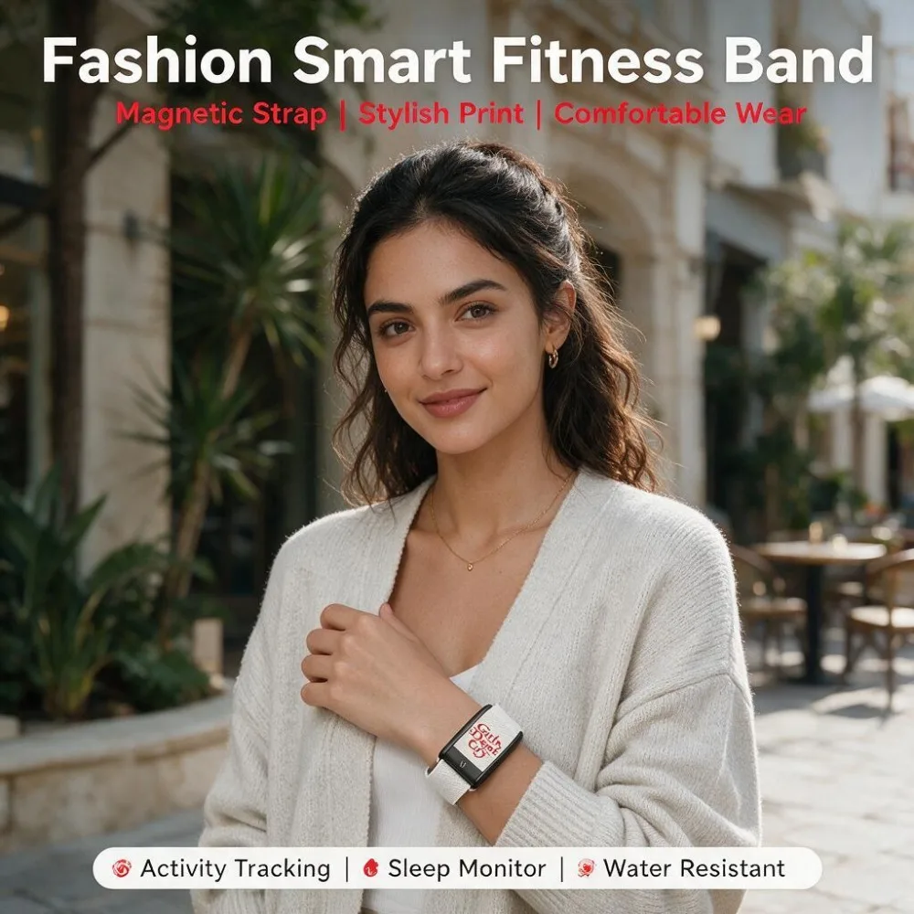 Compatible with WHOOP 5.0 MG White Background Red Letter Printed Nylon Woven Replacement Wristband