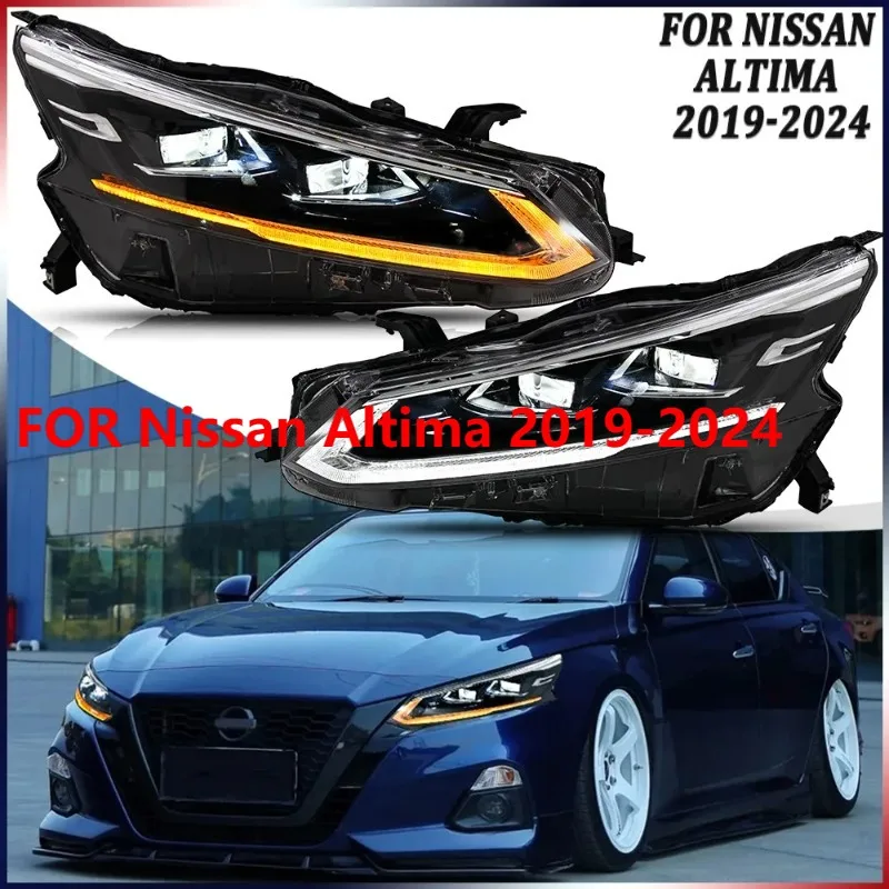 

1Pair LED Headlight For Nissan Altima 2019-2024, Double Beam DRL Headlamp Assembly