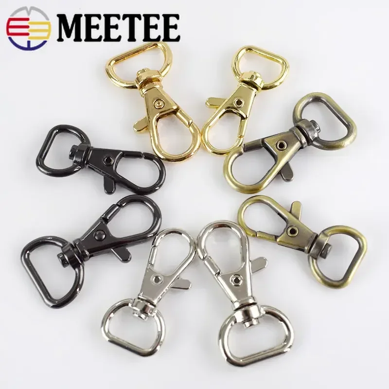 10/30pcs Meetee 13/16/20/25mm Bag Strap Buckle Metal Lobster Clasp Handbag Keychain Swivel Trigger Clips Snap Hook DIY Accessory