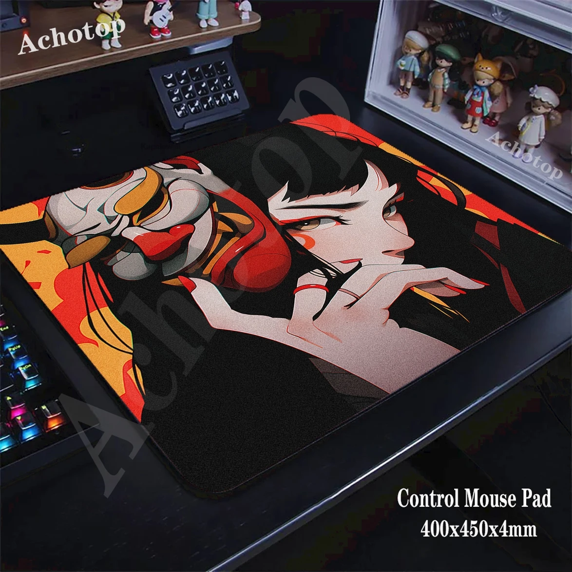 Mask Girl Control Mouse Pad Game Mouse Mat Gaming Mousepad Speed Keyboard Pads Rubber Table Carpet Gamer Deskmat 400x450mm