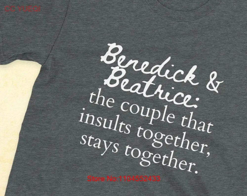 

Shakespeare Benedick and Beatrice Insults Funny T Shirt Much Ado About Nothing Literary Bookish Merch Booklover s