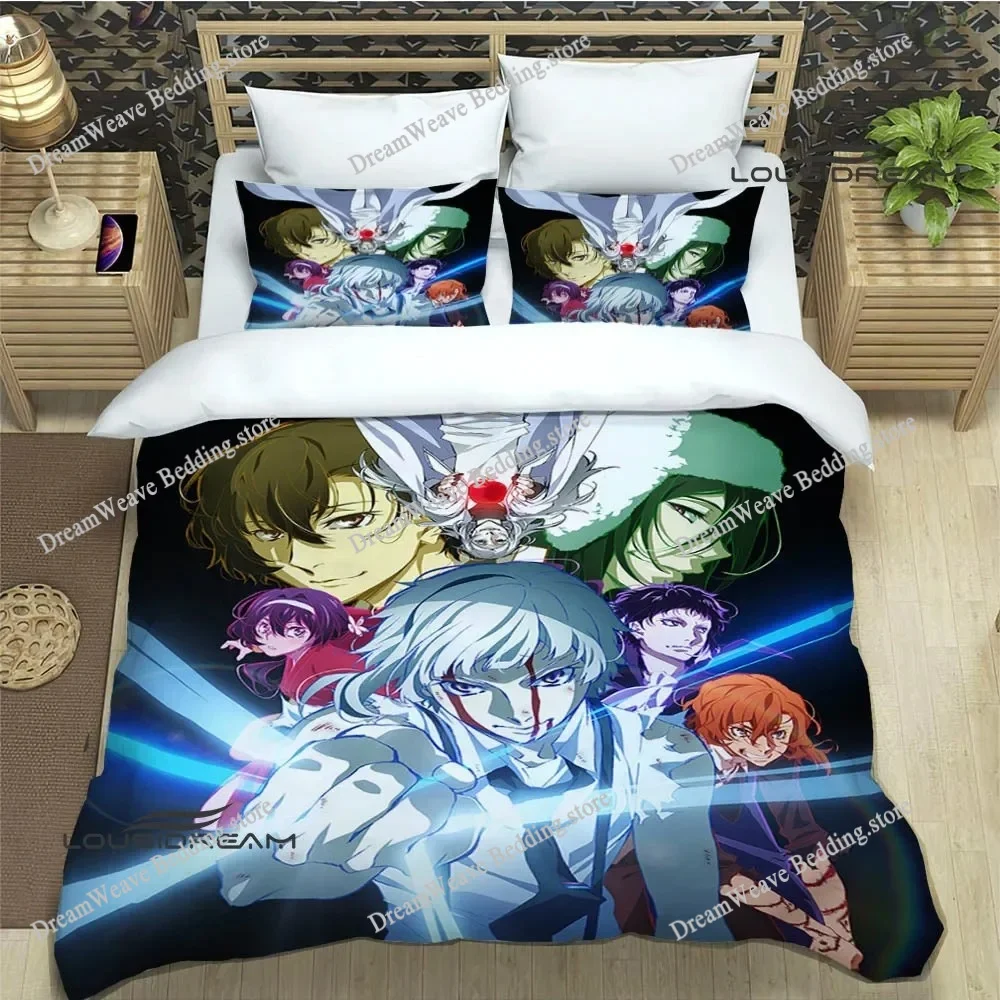 

Cartoon Bungou Stray Dogs Bedding Sets Exquisite Bed Supplies Set Duvet Cover Bed Comforter Set Bedding Set Luxury Birthday Gift