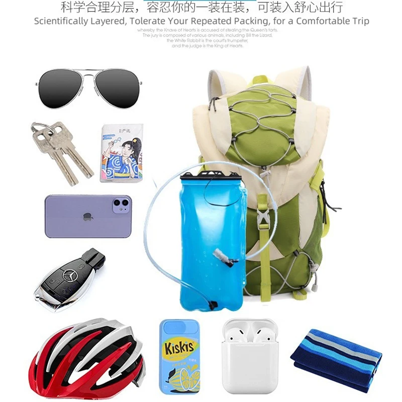 حقائب سفر جديدة ذات سعة كبيرة، وحقائب ظهر خارجية منفصلة جافة ورطبة، وحقائب ركوب الدراجات المقاومة للماء، وحقائب المشي لمسافات طويلة قابلة للطي #5