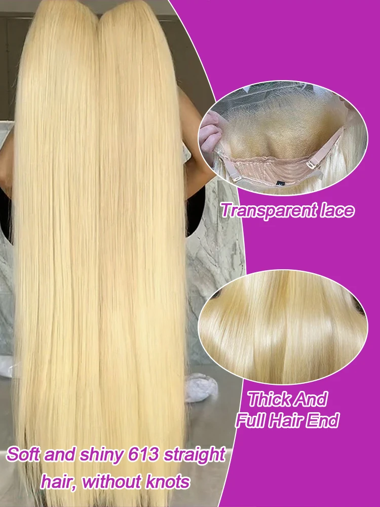 40 بوصة 250 الكثافة Hd الدانتيل الباروكات الأمامية مستقيم الدانتيل الباروكة الأمامية 13x4 13x6 شقراء 613 الدانتيل الجبهة خصلات الشعر المستعار الإنسان للنساء