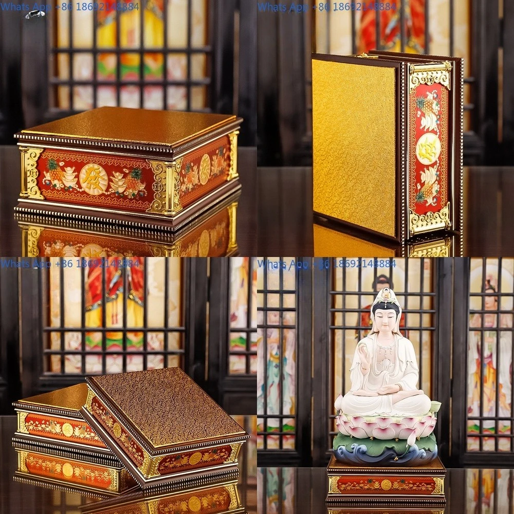 

Deity Statue Base Elevated Alloy Stand for Worship Feng Shui Buddha Taoist Shrine Decor Temple Accessories Religious Display