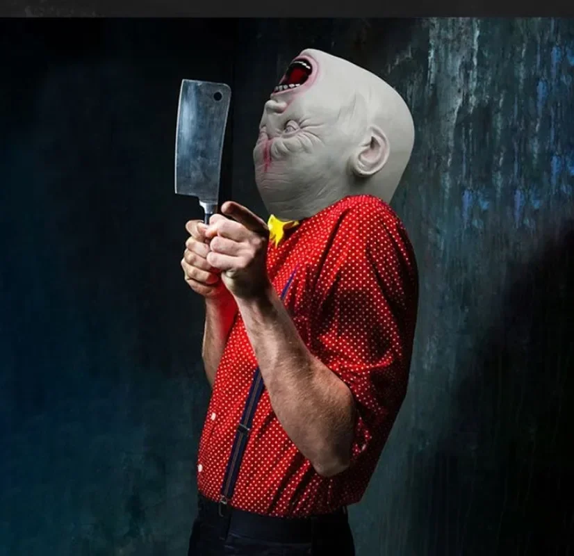 

Halloween Costume Party Prop Full Head Mask - Upside down Ghost Alien Design for Themed Events And Masquerades