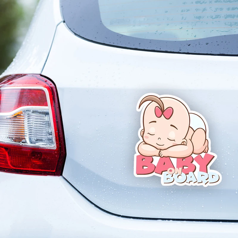 Baby ON Board Sleeping Baby Waterproof Vinyl Car Stickers Safety Decals For Rear Window Bumper Auto Decor Accessories
