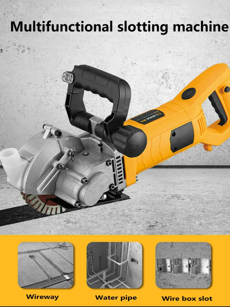220V 6KW Handheld Electric Slotting Machine Dust-Free Cutting Machine Hydropower Engineering Chainsaw Wall Cutting Machine