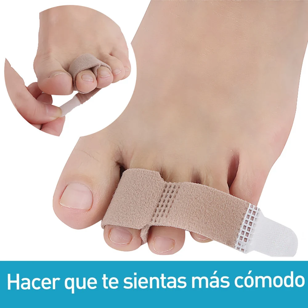 Pexmen 1/2/4/10Pcs Hammer Toe Straightener Hammer Toe Splints Toe Cushioned Bandages for Crooked Toes & Overlapping Toes