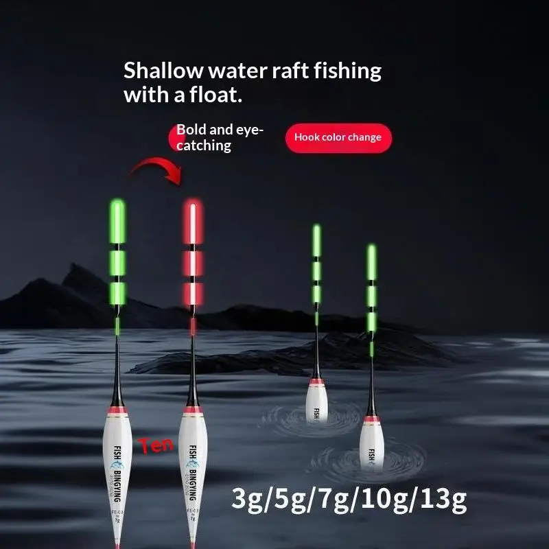 High Precision Intelligent Color Changing Fishing Float LED Luminous Electronic Buoy for Professional Anglers Fishing