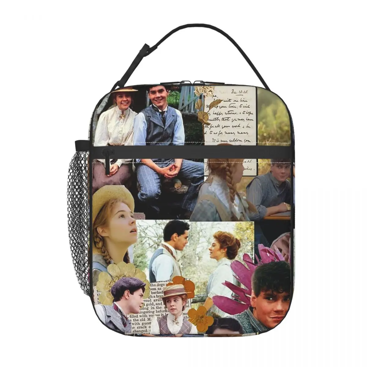 Anne Of Green Gables Collage Insulated Lunch Bag for Women Kids Leakproof Food Boxes Thermal Lunch Box Tote