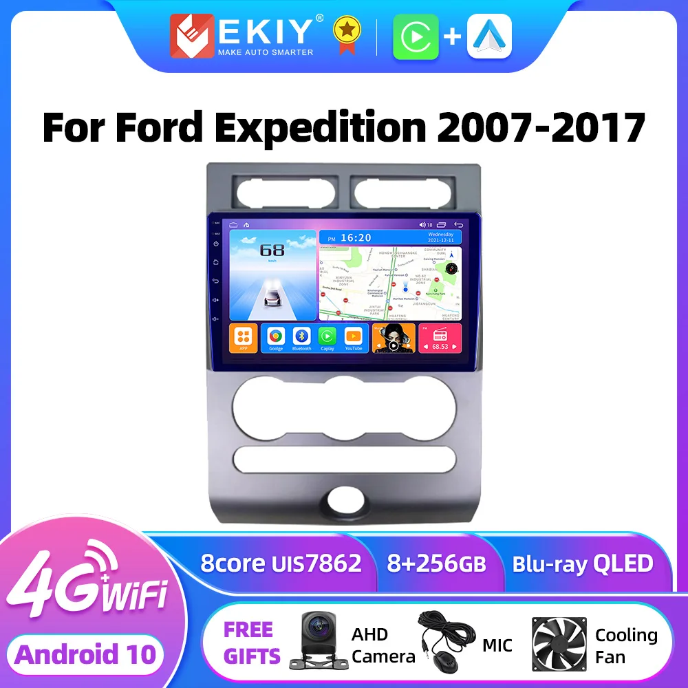 

Автомагнитола EKIY T7, мультимедийный проигрыватель на Android, с GPS-навигацией, 2 Din, DVD HU, для Ford DISPATCH 2007-2017