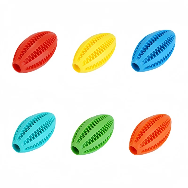 

Pet Dog Chew Toys Teeth Cleaning Snack Ball Pet Dog Toy Ball Natural Rubber Super Tough Interactive Bouncy Pet Supplies