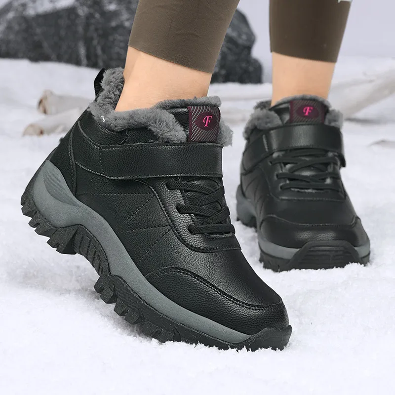 Nueva Colección de Moda Otoño Invierno con Botas para Personas Mayores con Forro de Terciopelo Cálido y Suave, Invierno