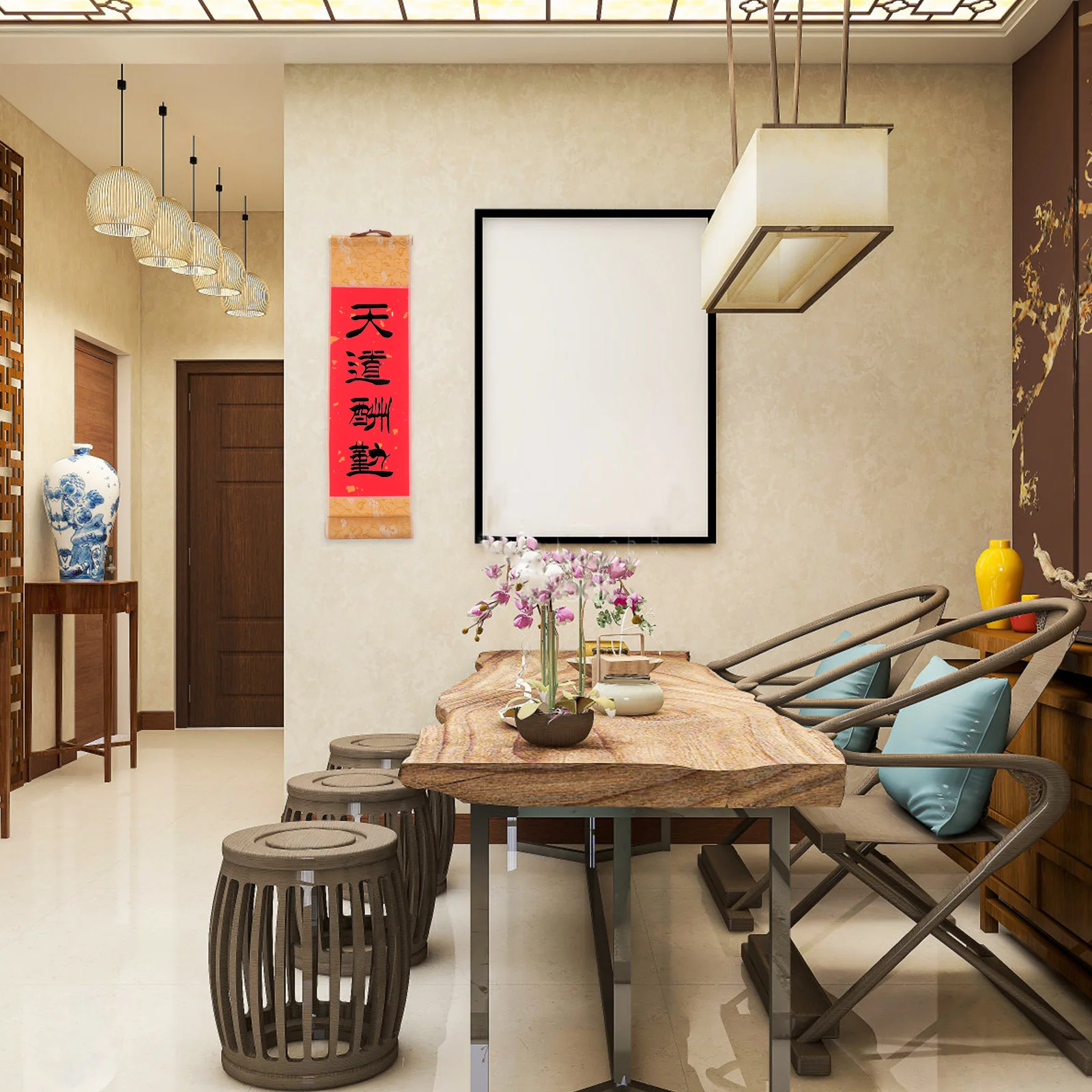 

1Pcs Blank Scroll Paper for Chinese Calligraphy and Drawing Good Workmanship Not Dizzy Easy Store Blank Scroll