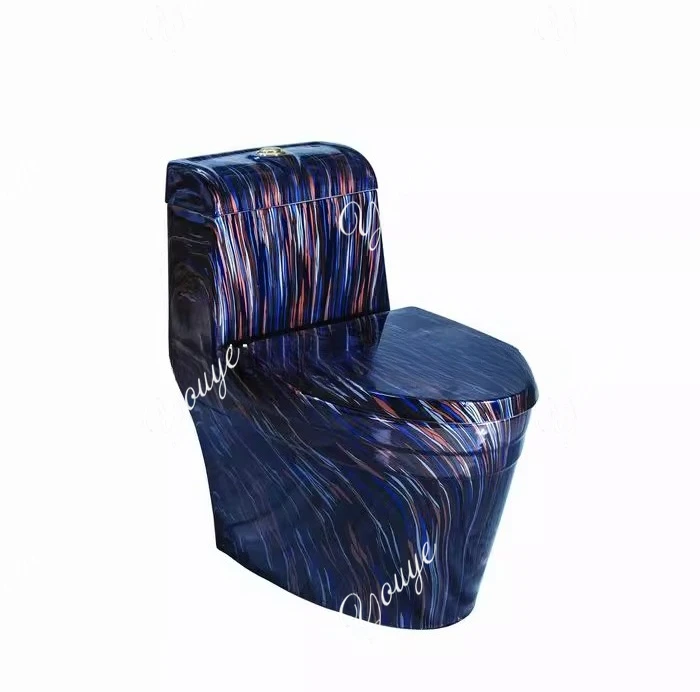 PP Boutique high-end wood grain, marble pattern toilet, super swirl one-piece toilet, ceramic color