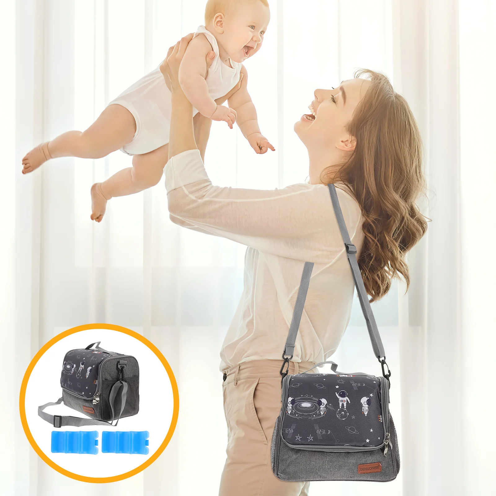 

Leakproof Breast Milk Cooler Bag Baby Insulated Bottle Oxford Cloth Breastmilk Storage Pump