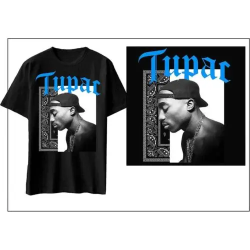 T-Shirt Tupac Only God Can Queensland Me Noir, Neuf