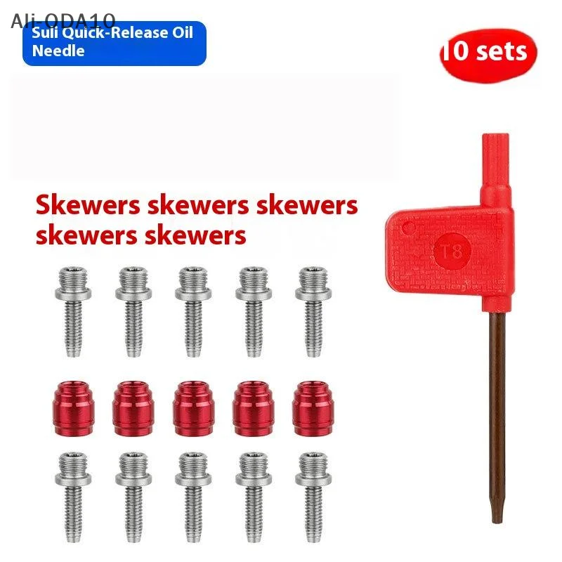 

【ODA10】1/2/10 Sets 2025 MTB Olive Head Mountain Bike Oil Needle for Bicycle Hydraulic Disc Brake Oil Pin Quick Release w/ tool