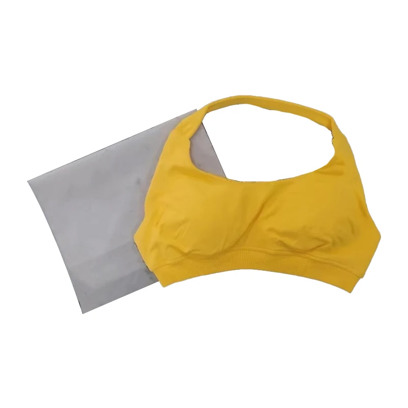 Logo-Df Impact حمالات صدر رياضية للنساء حمالة صدر بدون خياطة مع شعار مبطن مفتوح الظهر حمالة صدر لليوجا دعم متوسط لصالة الألعاب الرياضية