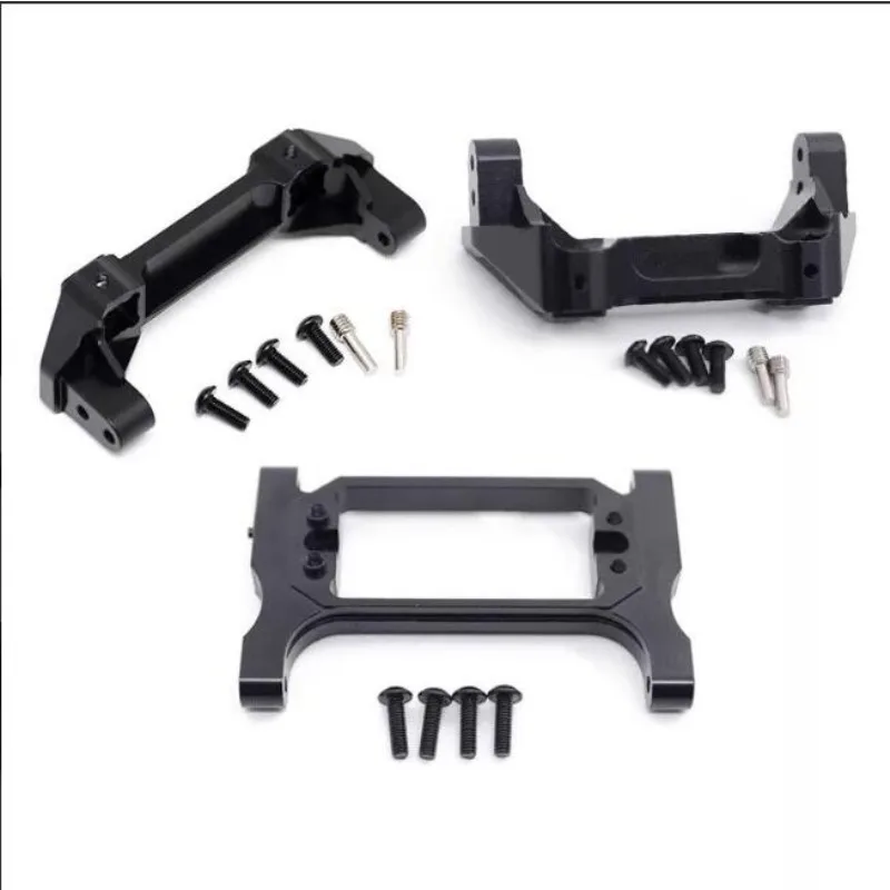 Metal Front & Rear Bumper Mount Beam+Servo Mount for 1/10 TRAXXAS TRX4 RC Crawler,Aluminum Upgrade Parts Replacement Accessories