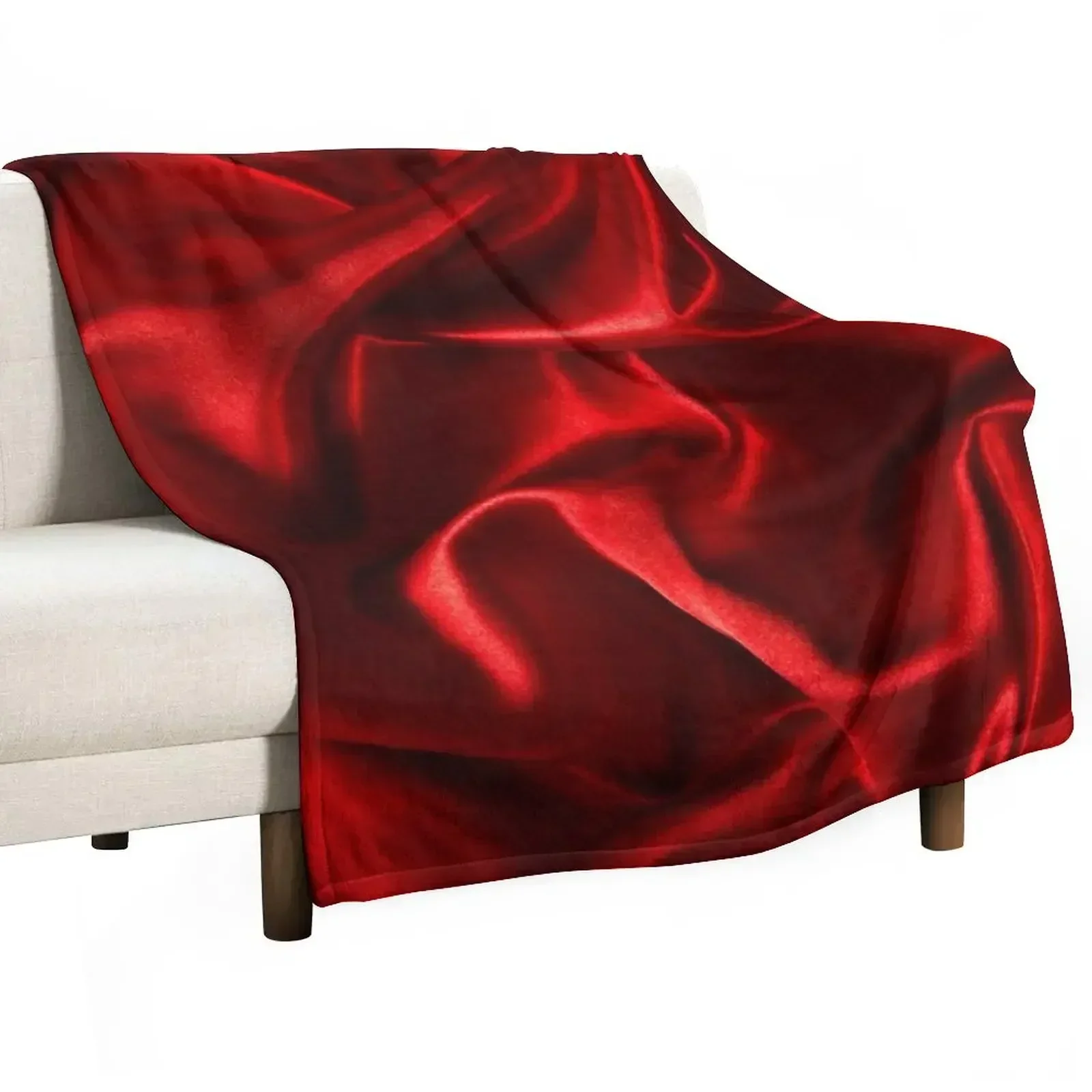 

Red silk velvet texture Throw Blanket Weighted for winter warm for winter cosplay anime Blankets