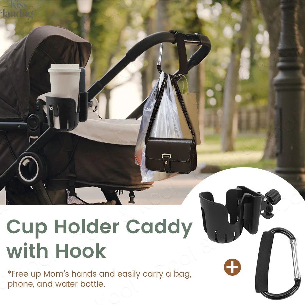 

2-in-1 Cup Holder Caddy with Hook, Multi-Purpose Organizer for Drinks & Keys