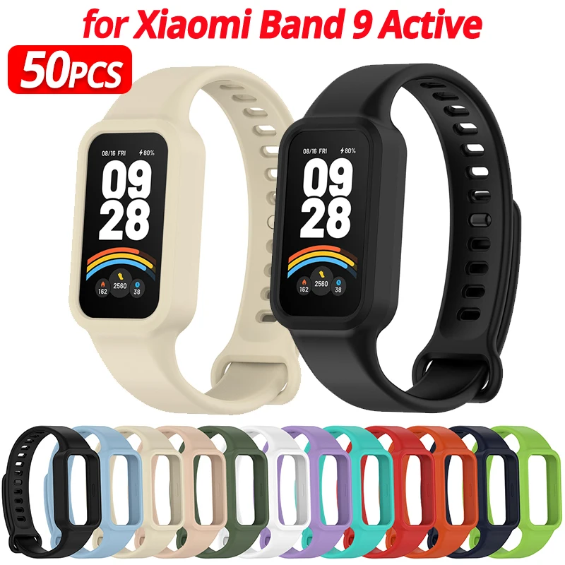 1 Pack Silicone Watch Strap for Xiaomi Smart Band 9 Active Bracelets Correa Watchbands Strap for Redmi Smart Band 3 Accessories