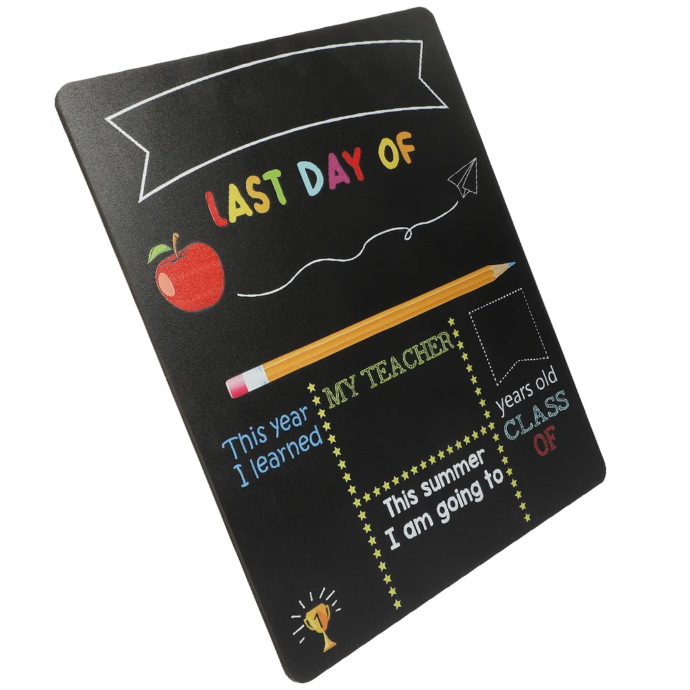 لوحة اسم صورة التخرج علامة سبورة خشبية صغيرة ليومًا الأول من لوحة إعلانات الفصول الدراسية لمرحلة ما قبل المدرسة #5