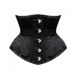 Western Court-Corset Gothique Rétro pour Femme, Serre-Taille Externe, Soutien de la Taille et de la Poitrine avec Stap Trimmer, Combinaison de Batterie