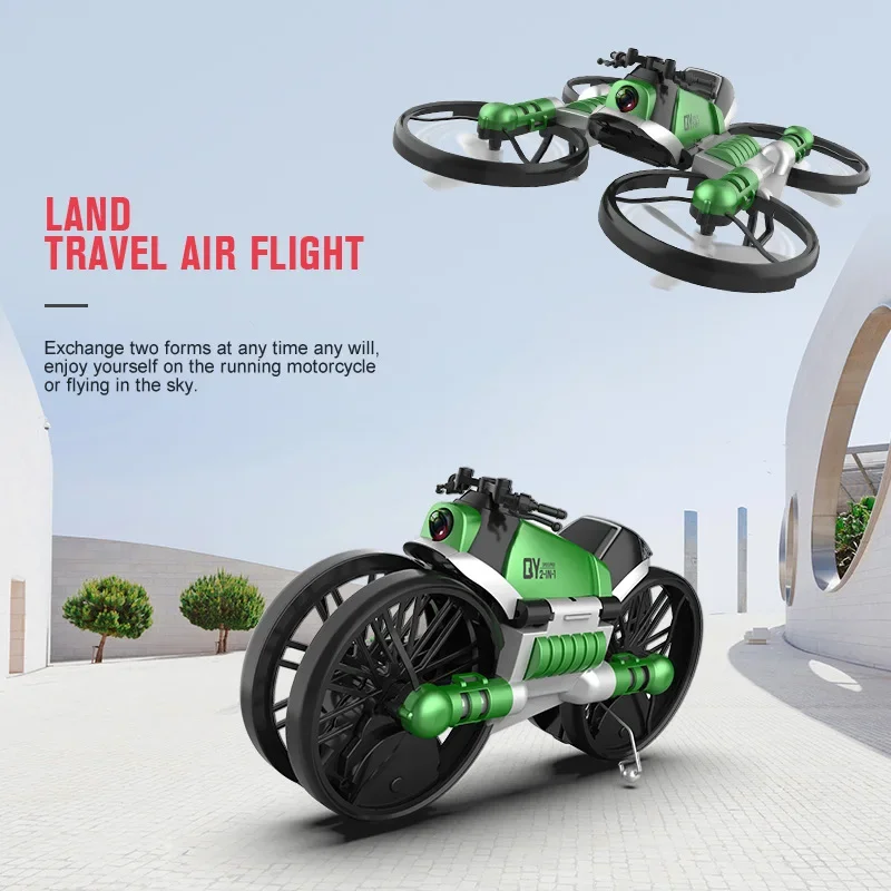 Land Air Folding Deformation Motorcycle Camera Quadcopter Gesture Sensing Aerial Photography Drone Remote Control Airplane Toy