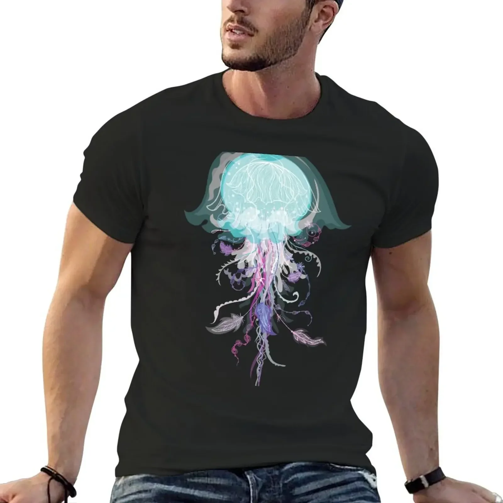 

Boho Jellyfish T-Shirt oversized t shirt customizeds mens t shirts