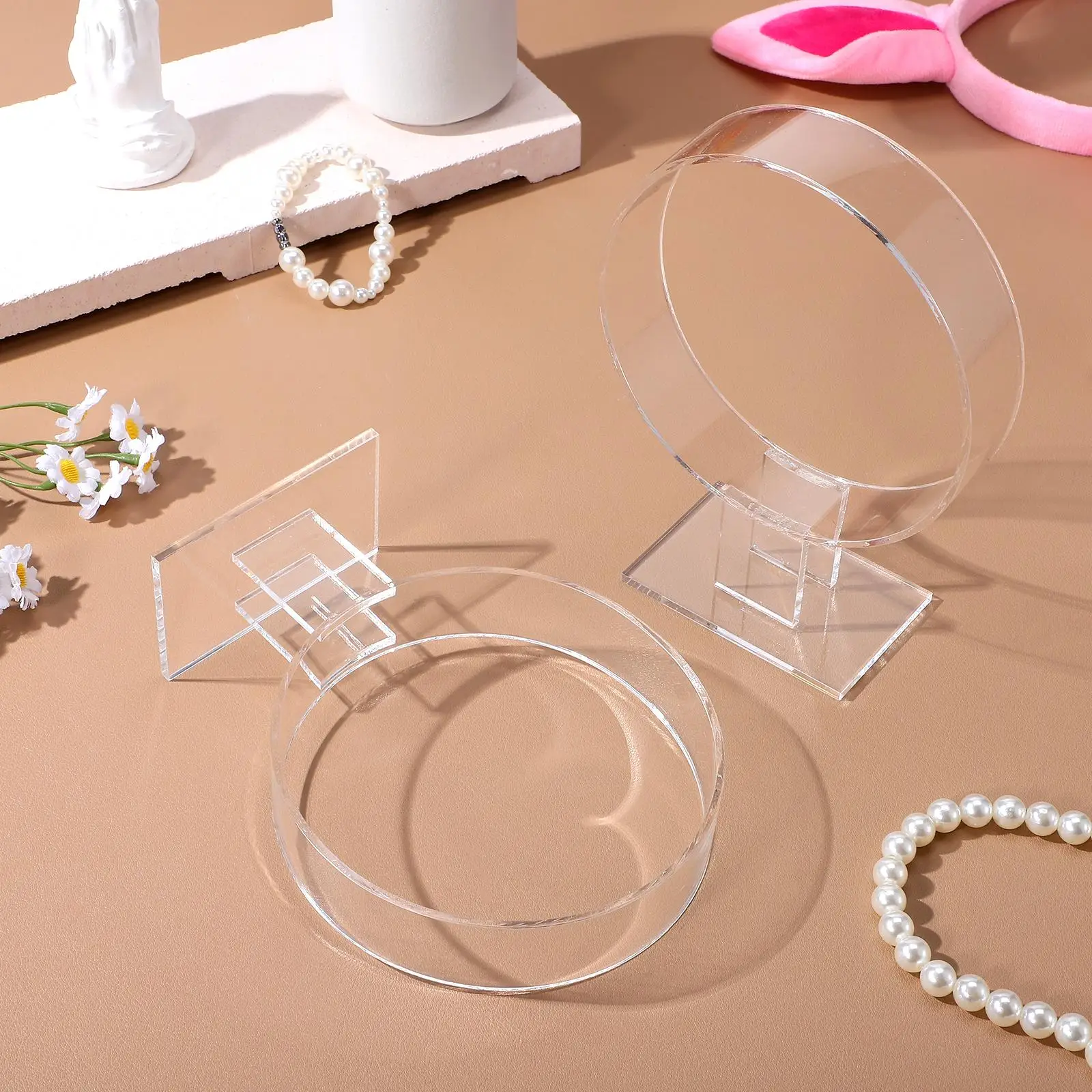 2 шт. подставка для повязки на голову, акриловый органайзер для аксессуаров для волос, легкий, прочный для девочек, бутики, счетчики, дисплей для ювелирных изделий