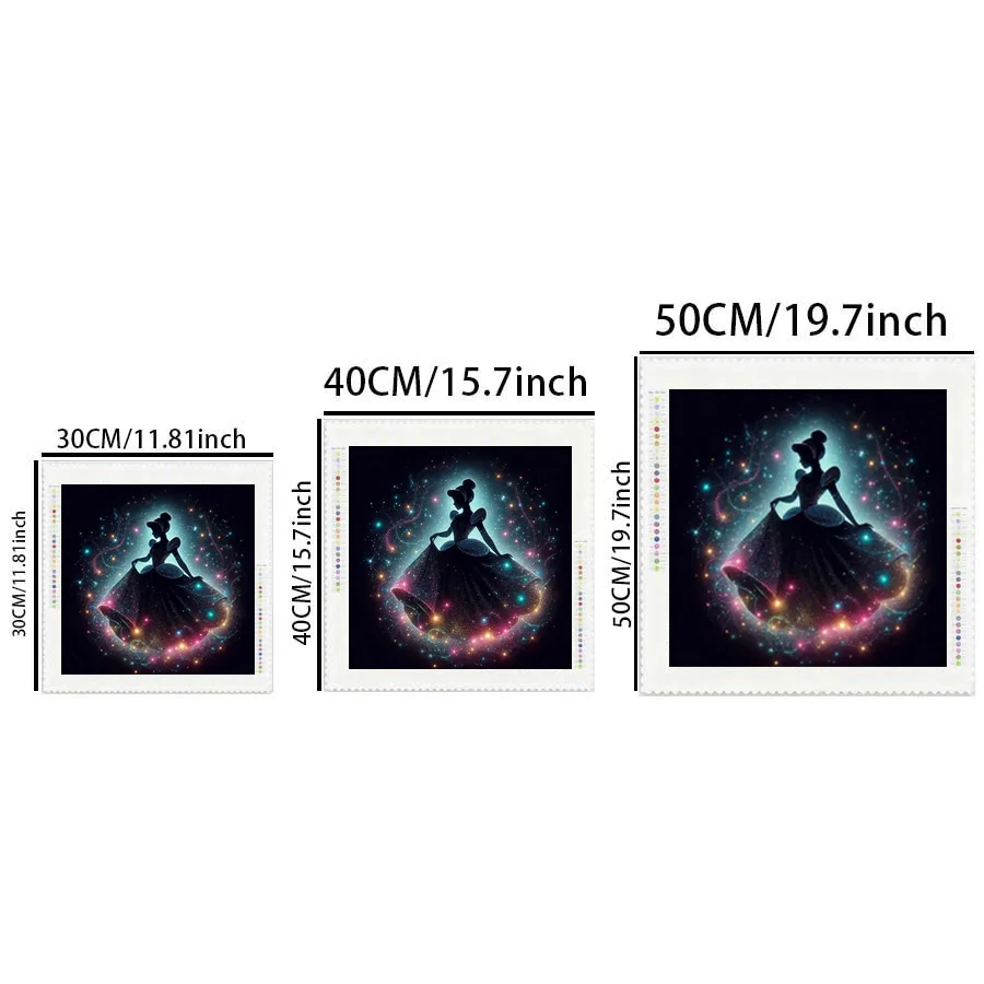 1 piece - 5D-DIY - Flocking cloth - Special drill - Diamond painting set - Princess Universe - Mosaic - Diamond Art view 3
