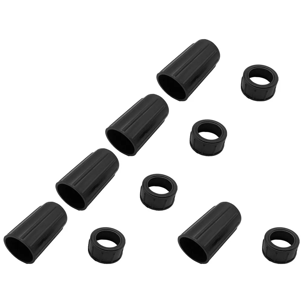 5Set Flute Protective Cover Protective Sleeve Black Long-Lasting Anti-Collision Flute Interface Musical Instrument Accessories