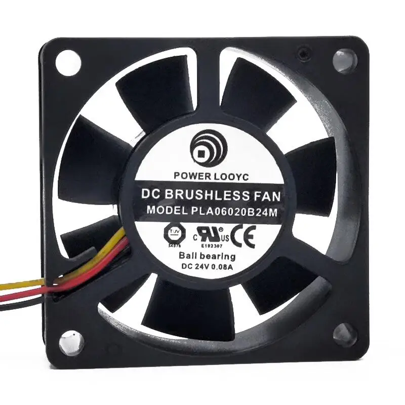 

New For POWER LOOYC PLA06020B24M 6020 24V 0.08A Frequency Converter Cooling Fan