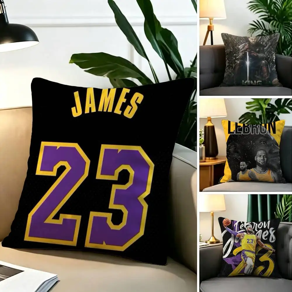 Basketball 23 Lebron j-James  Pillow Case Square Double-Sided Sofa Cushion Cover Bedroom Bedside Pillow