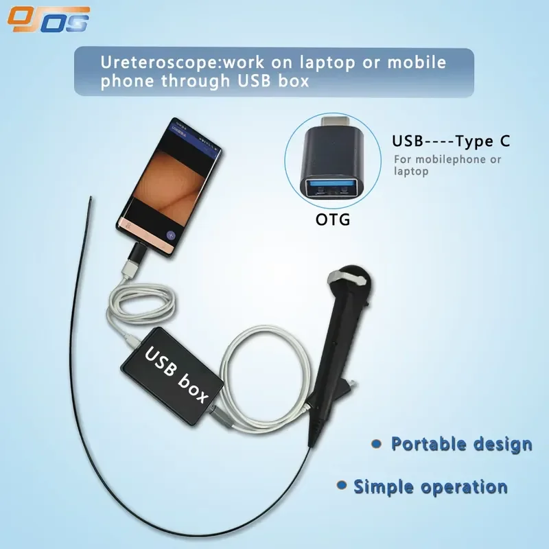 AP08 for Single Use Digital Ureteroscope 7.5FR 400x400 HD Resolution 1.2mm Instrument Channel Medical Urology