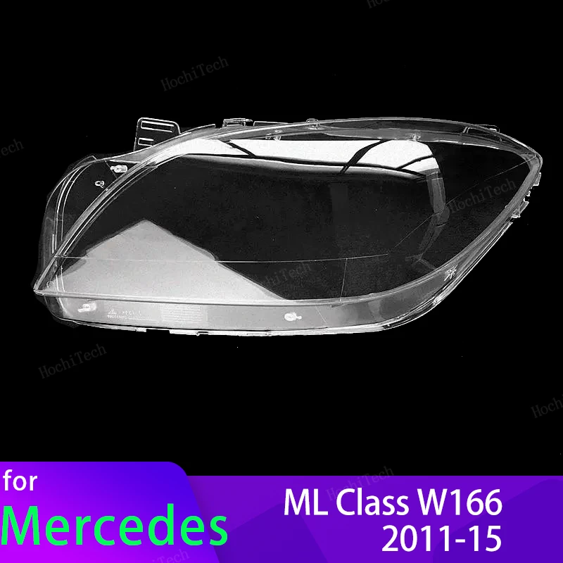 For Mercedes-Benz ML Class W166 ML400 ML450 ML350 ML320 Pre-facelift 2011-15 Transparent Front Headlights Lens Shell Glass Cover