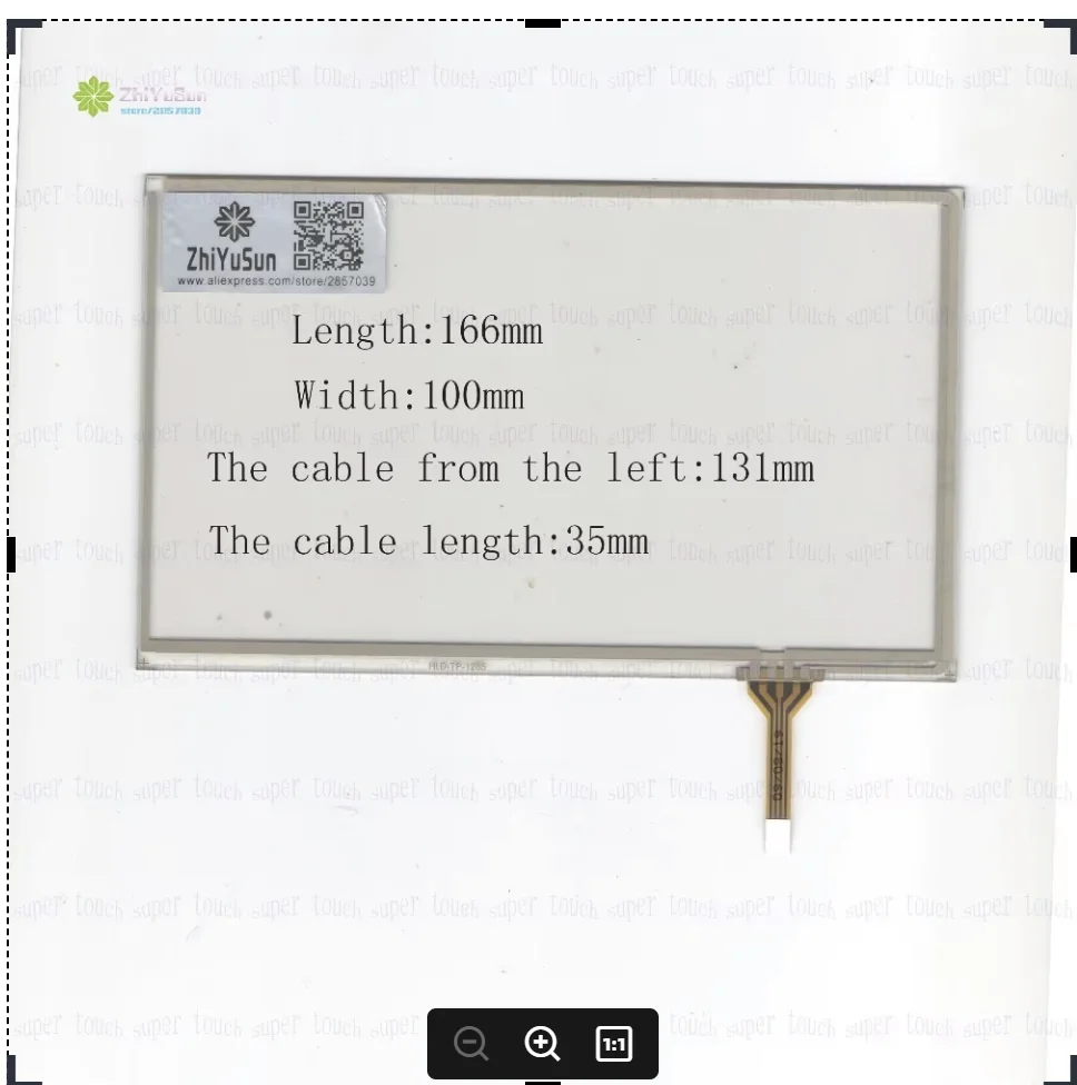 for K135-M CN280H 7Inch 166mm*100mm Resistive touch screen Panel Digitizer 166*100  For CAR DVD  touchsensor glass HLDTP1285