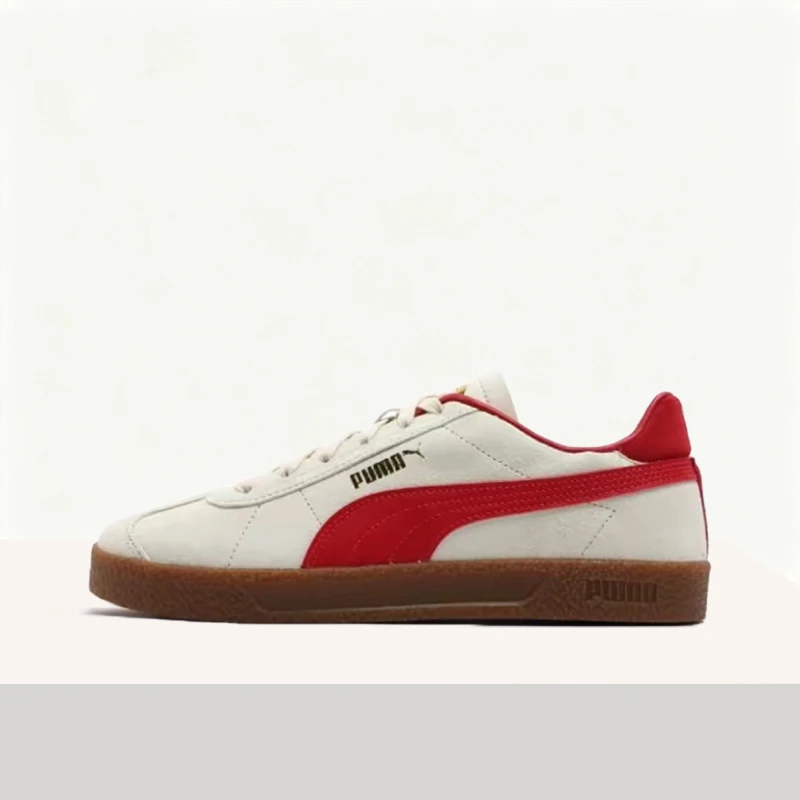 

Кроссовки Puma Club NL T2: стильные, универсальные, прочные, легкие, дышащие, низкие, для мужчин и женщин – красно-белые 401514-06
