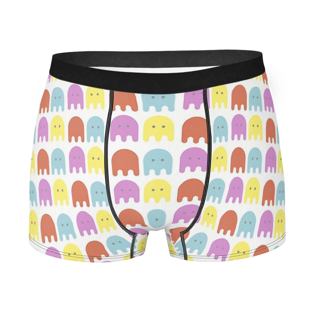 Cute Colorful Ghost Ghost of Disapproval Underpants Breathbale Panties Male Underwear Comfortable Shorts Boxer Briefs